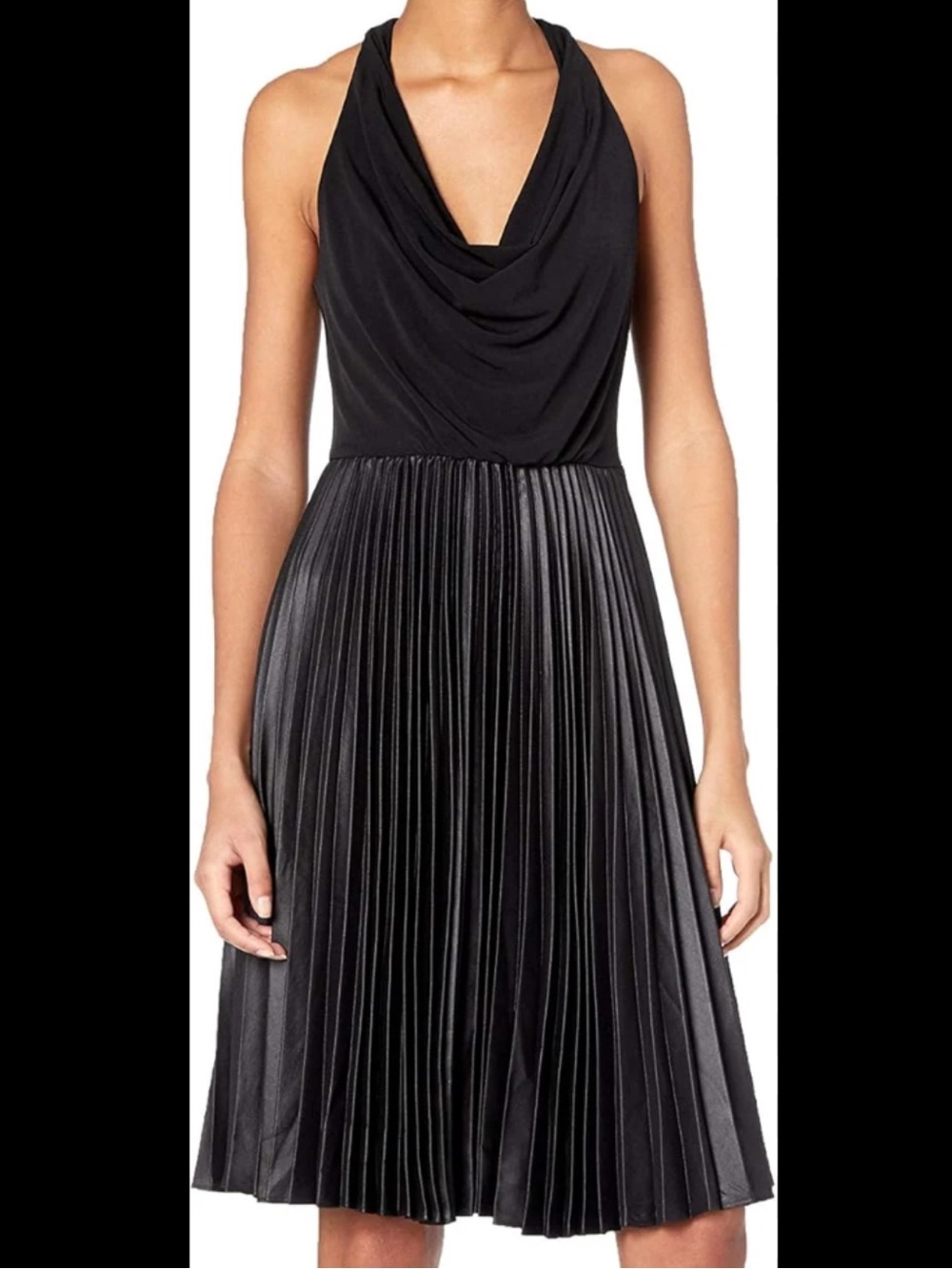 Halston Heritage Women's A-line
Pleated Chintz Dress Black Size 10